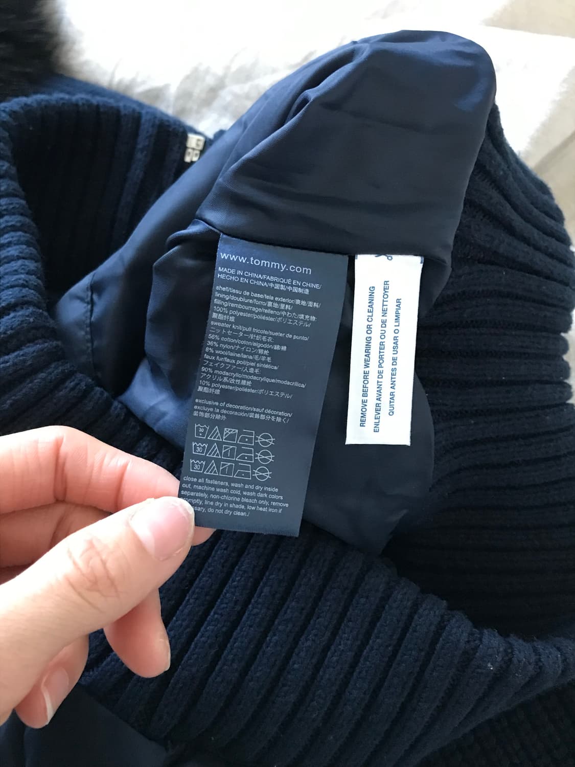 타미힐피거 로고 울프죠 니트 패딩 자켓 상품이미지9