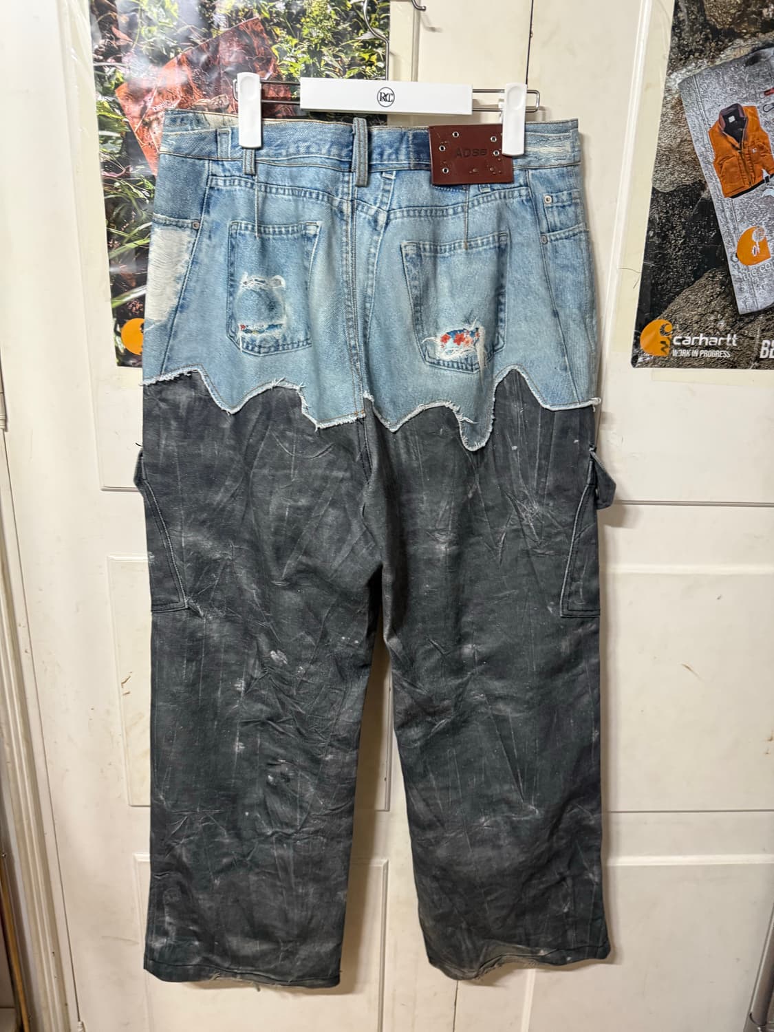 앤더슨 벨 포데님&스크래치 레더 프린티드 카고 팬츠 30 상품이미지4