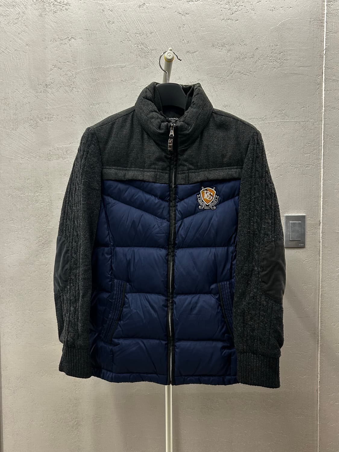 빈폴 골프(BEANPOLE) 네이비/회색 거위털 패딩 자켓 상품이미지2