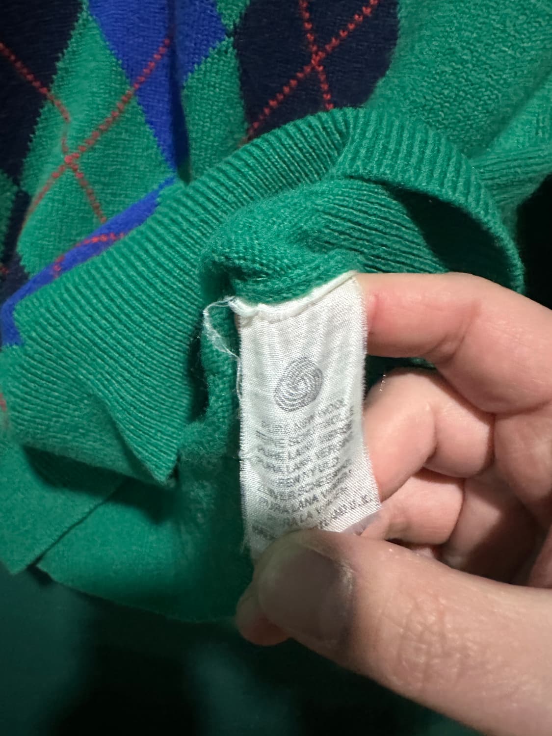 버버리 아가일니트 그린M 상품이미지5