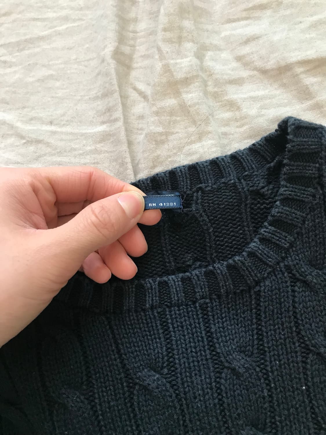 폴로 랄프로렌 걸즈 포니로고 케이블 블랙 라운드 니트 상품이미지5