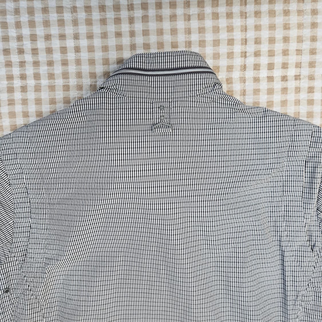 울시 깅엄체크 스윙 얇은 자켓 남자100 상품이미지9