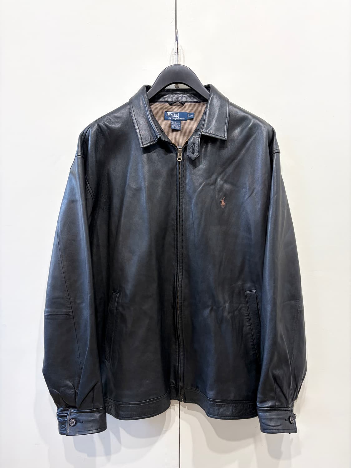 90's 폴로 랄프로렌 맥스웰 램스킨 레더 자켓 상품이미지1