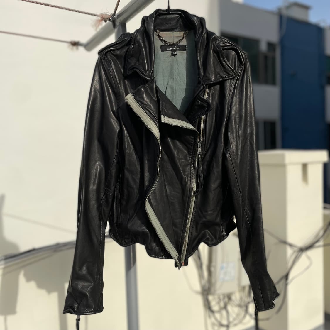 muubaa 더블 레이어드 라이더 자켓 상품이미지1
