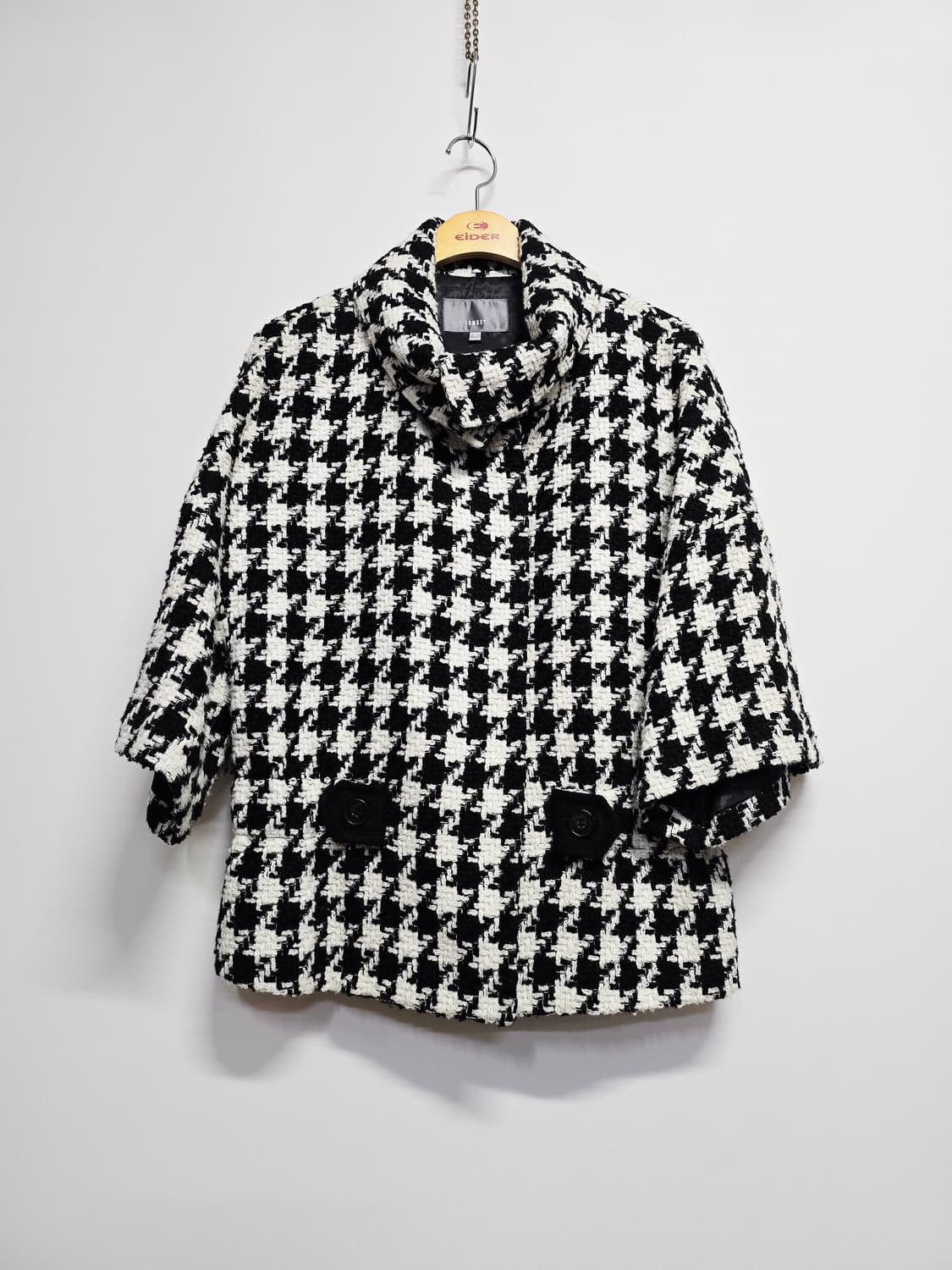 톰보이 하운드투스 트위드 하프 코트 자켓 90 상품이미지1