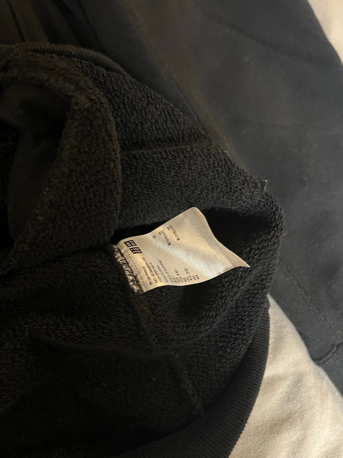 유니클로 후드 스웻 블랙 L 새제품 상품이미지4