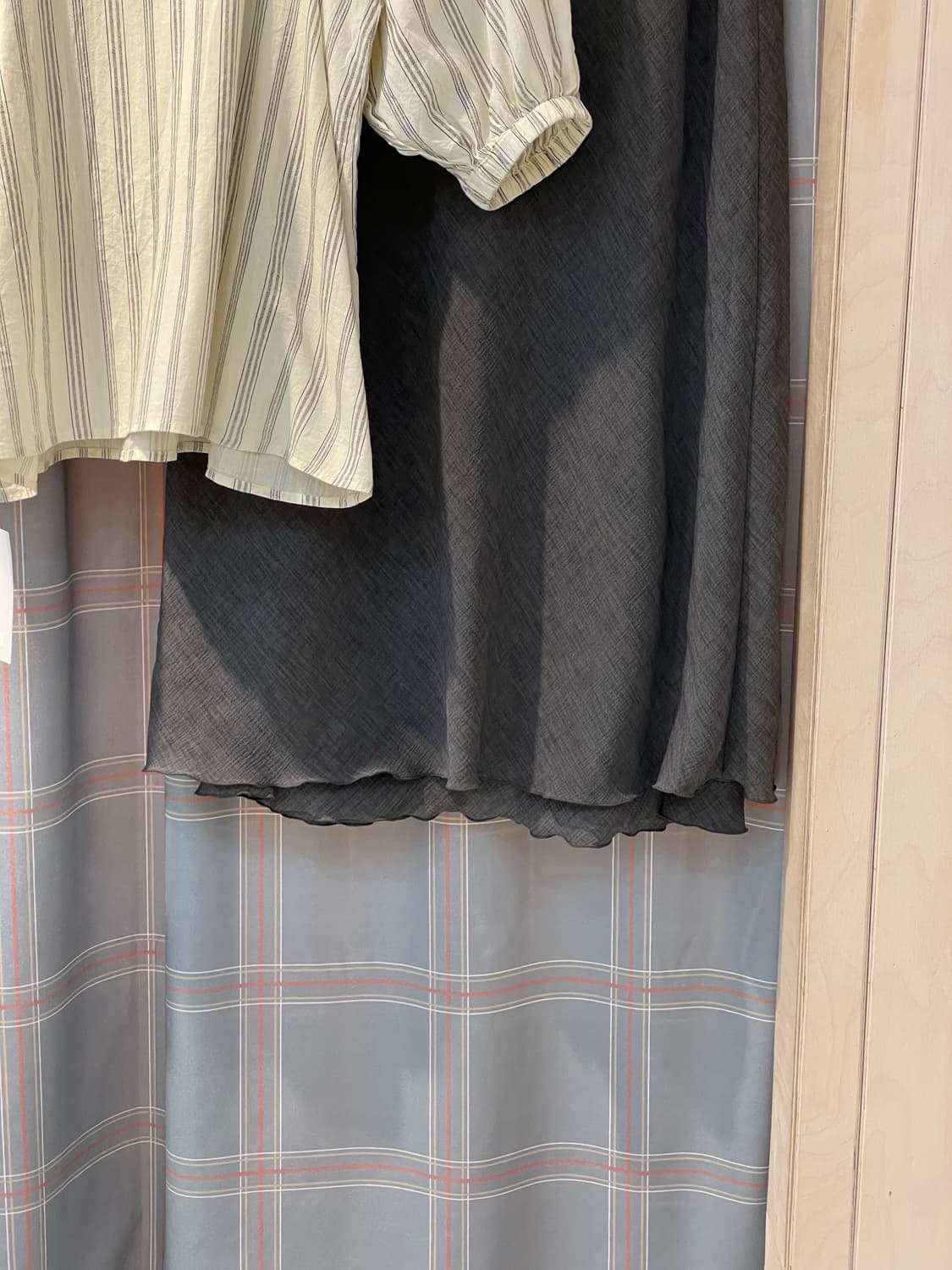 일본빈티지 밑단레이어 롱스커트 상품이미지3