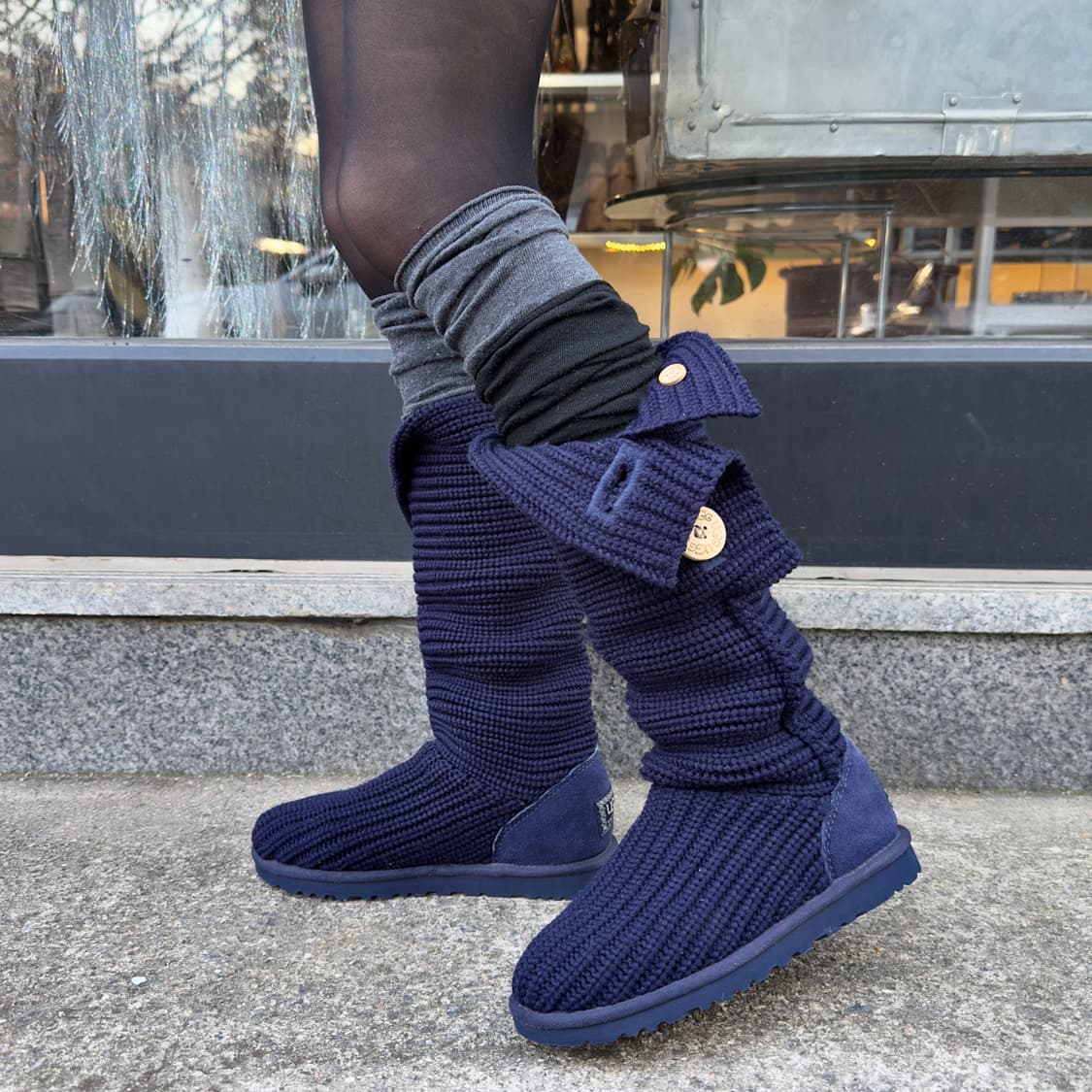 2000s Y2K 니트 카디 어그 부츠 상품이미지5