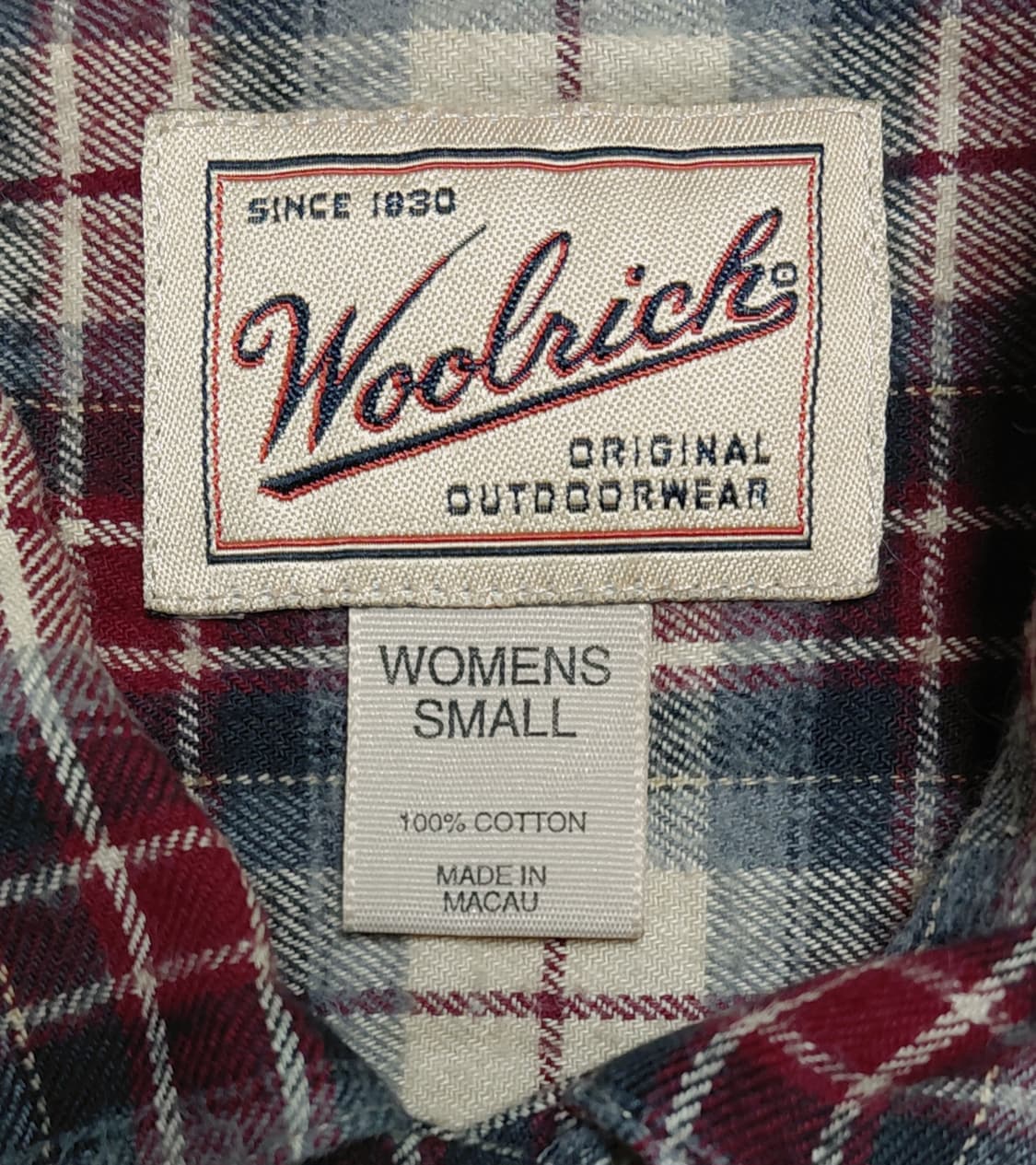 [S~M] Woolrich 우먼스 라이트 오트밀 타탄 체크 플라넬 셔츠 상품이미지7