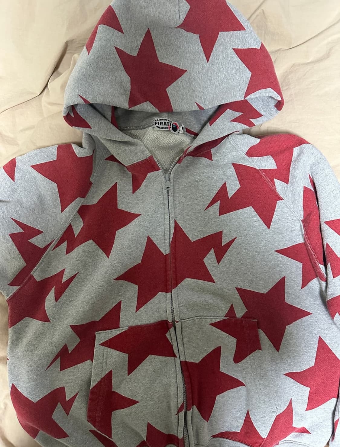 (구해요) 베이프 스타 후드집업 레드 bape 상품이미지1