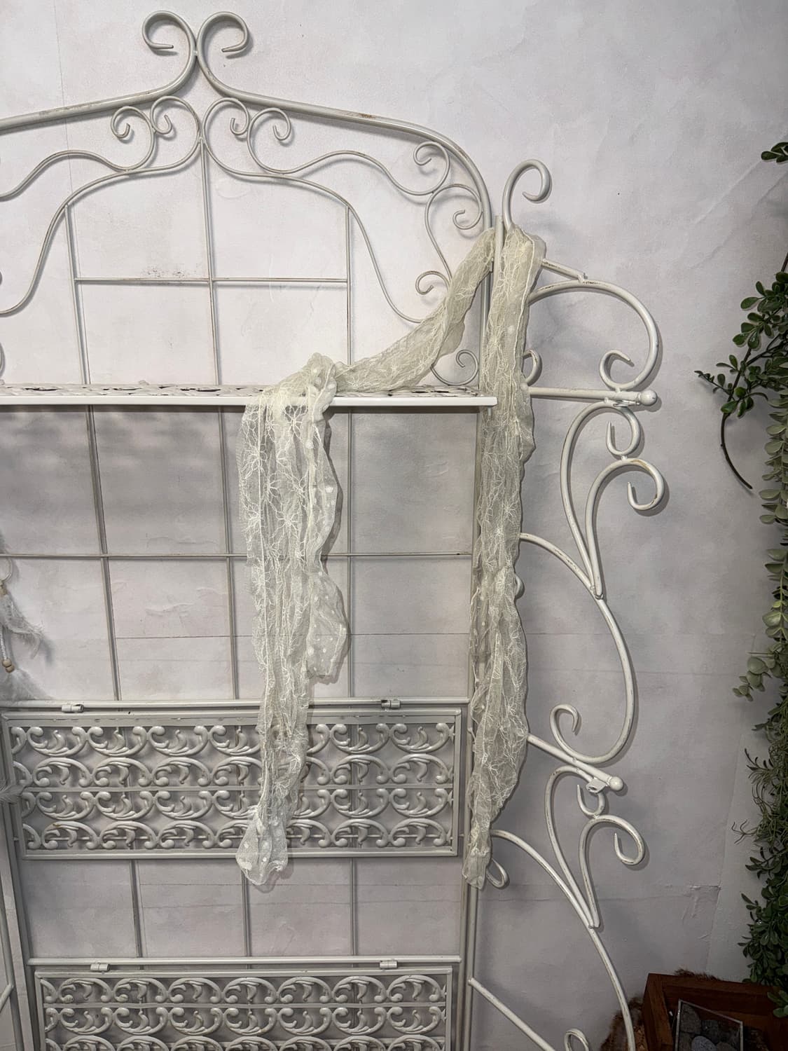 Ivory floral dot lace scarf 상품이미지1