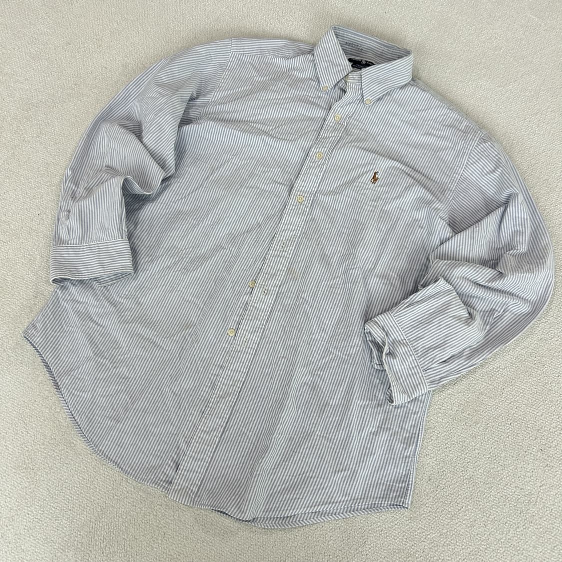폴로 랄프로렌 스트라이프 셔츠 실측 사이즈 100 상품이미지1