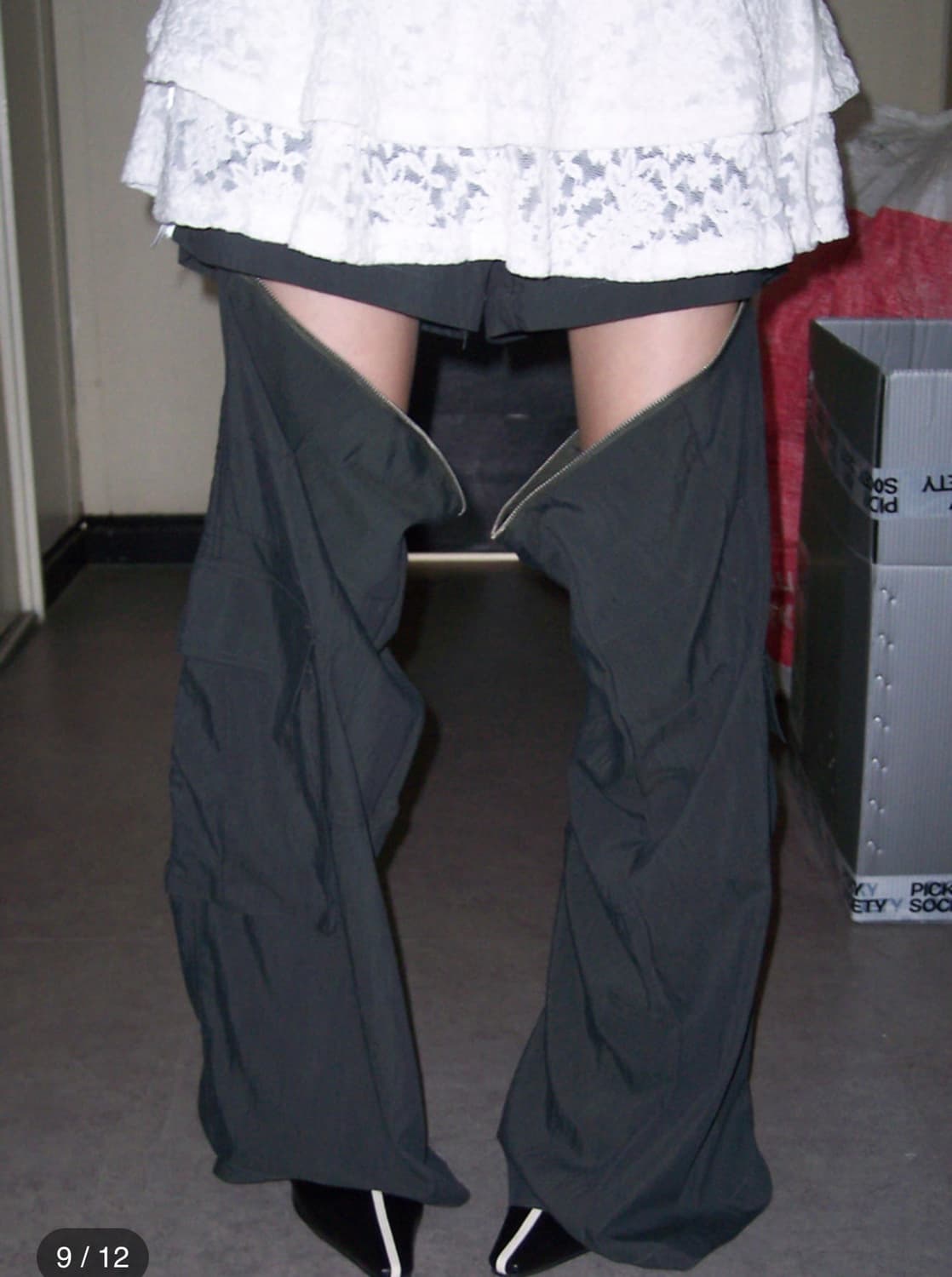 피키소사이어티 투웨이 포켓 지퍼 카고 팬츠 차콜 카시코오호스코이세이오 상품이미지1