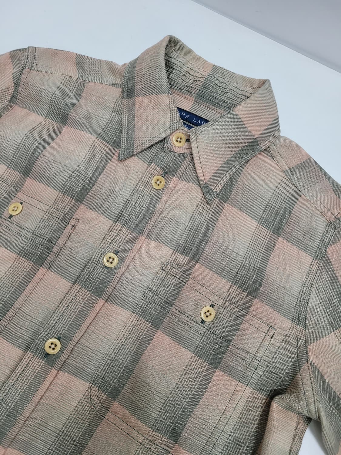 POLO 랄프로렌 소매패치 체크 셔츠 / 여 슬림핏 4사이즈 상품이미지4