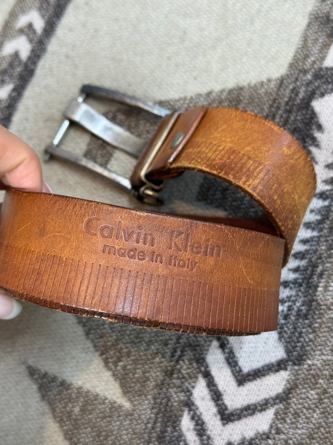Calvin Klein Made in Italy 빈티지 레더 벨트 상품이미지7