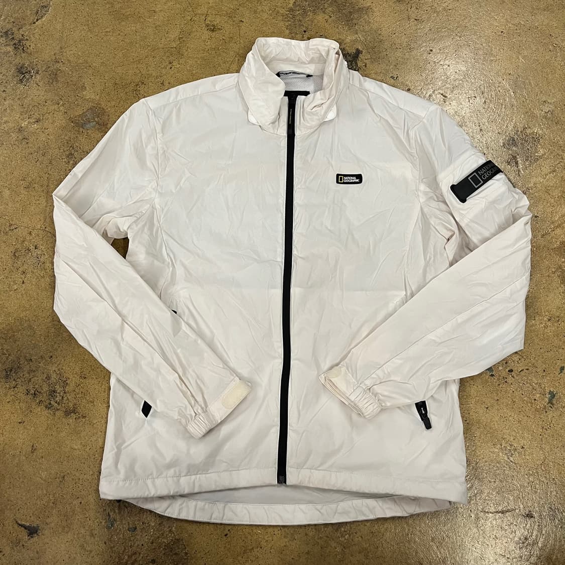 [정품/M] 내셔널지오그래픽 화이트 바람막이 자켓 b14 상품이미지2