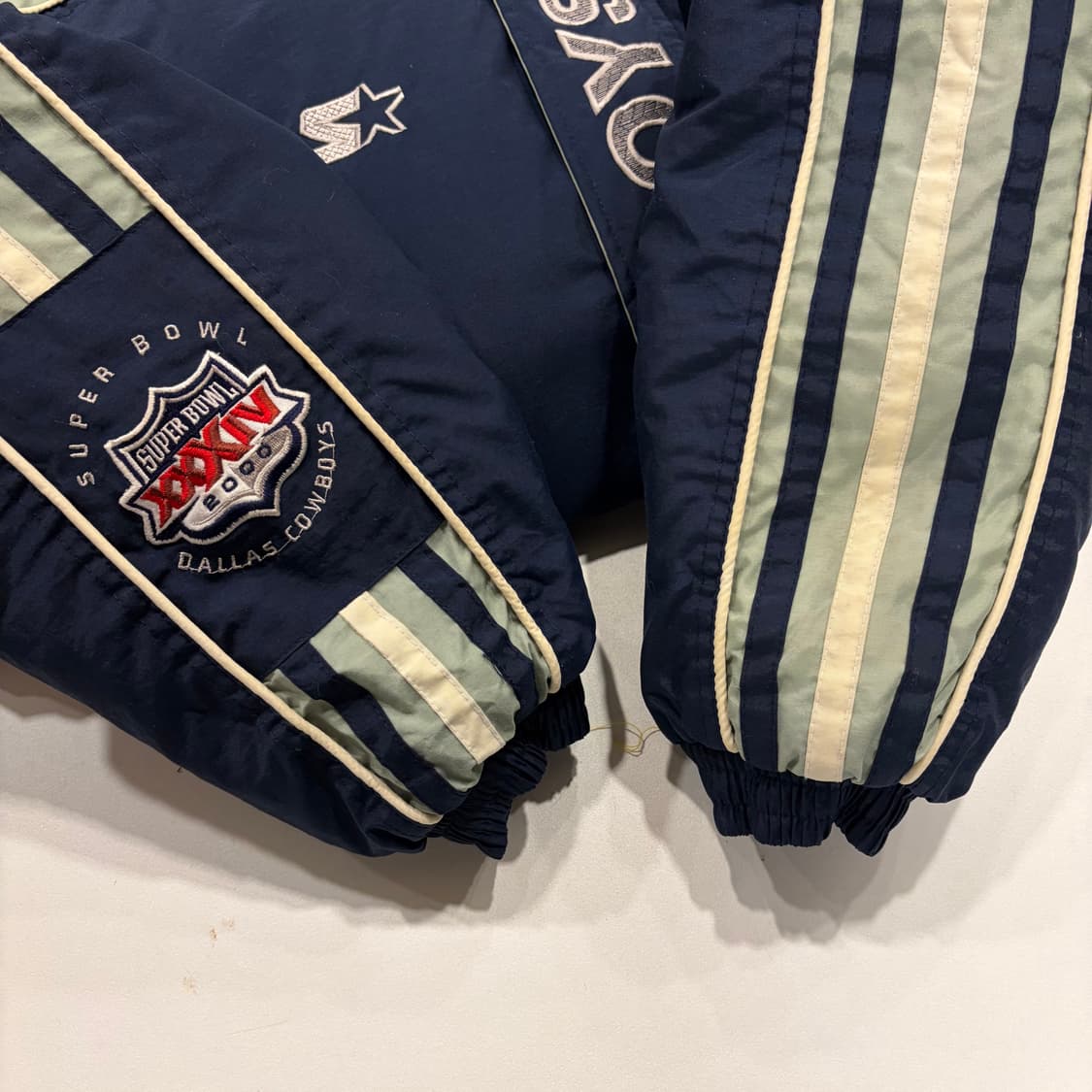 [M] 스타터 NFL 프로라인 카우보이스 후드 패딩 자켓 네이비 B655 상품이미지9