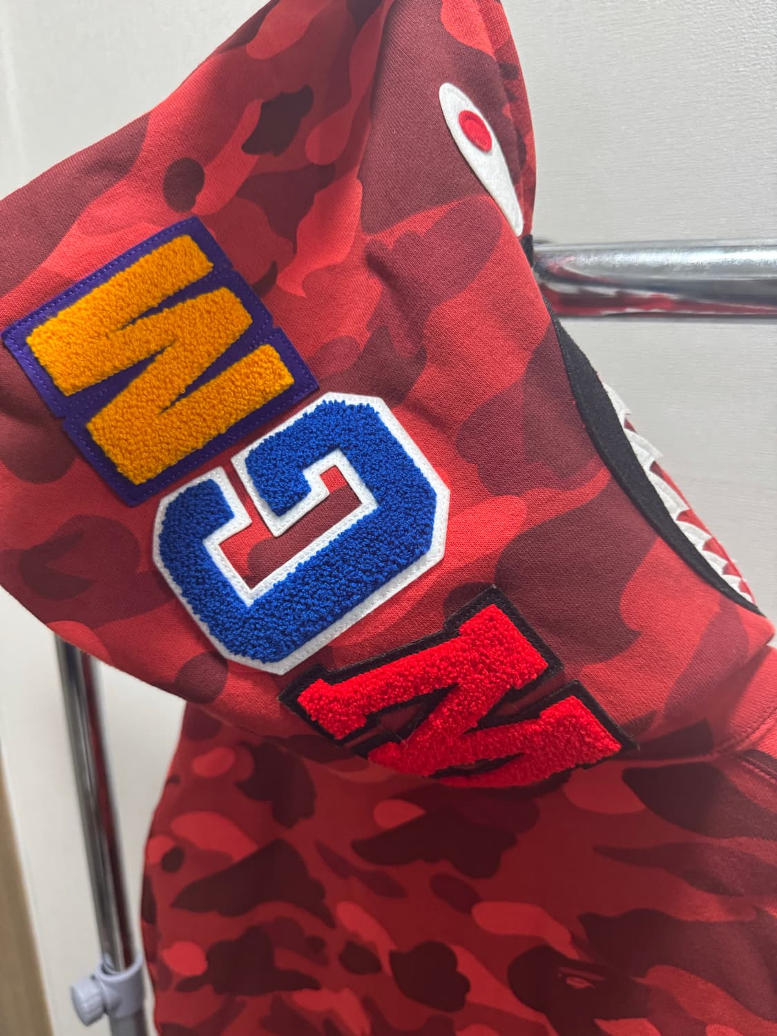 베이프 샤크 후드 집업 적계 xl 상품이미지6