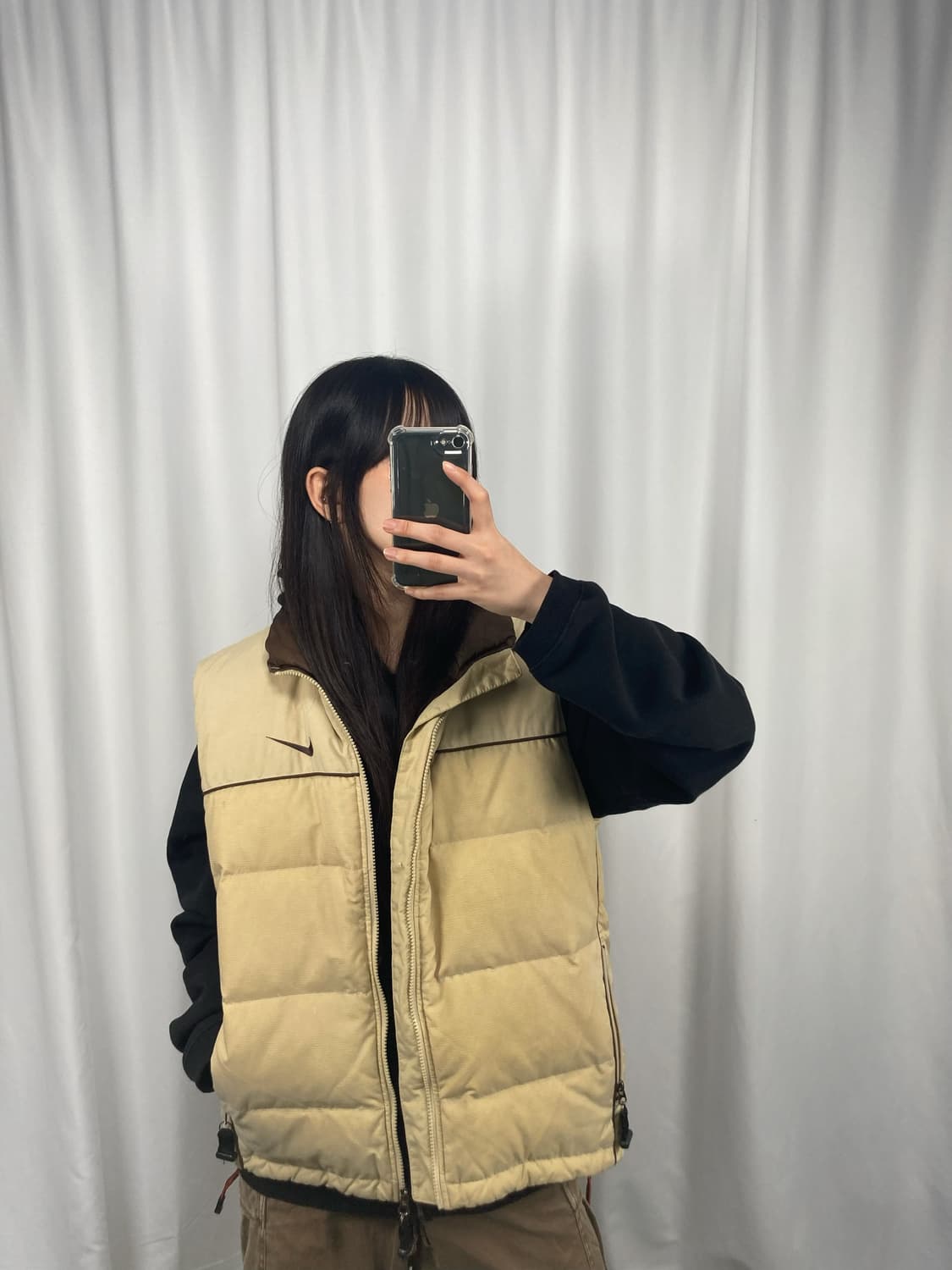 90‘s 나이키 ACG 나일론 립스탑 다운 베스트 상품이미지1