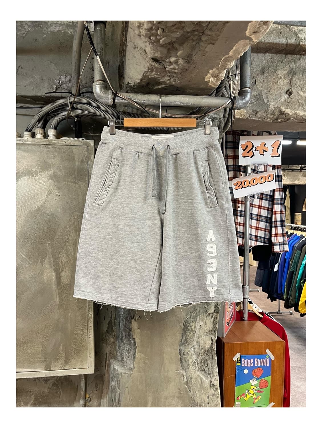 아베크롬비 밴딩 하프 팬츠 그레이 M #csz3421 상품이미지1
