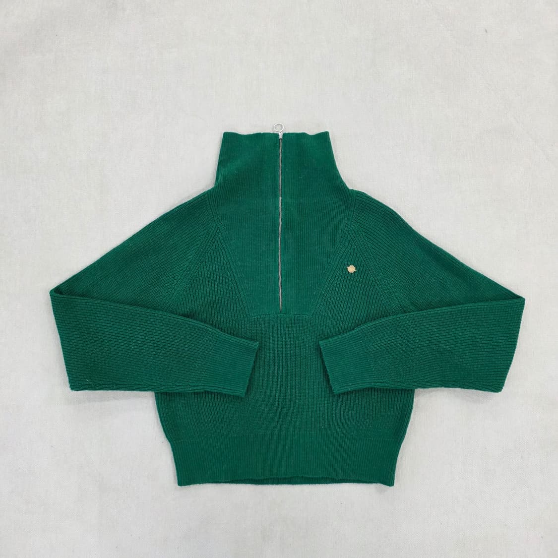 WS 커버낫 클로버하트 하프 집업 니트 0224J 상품이미지1