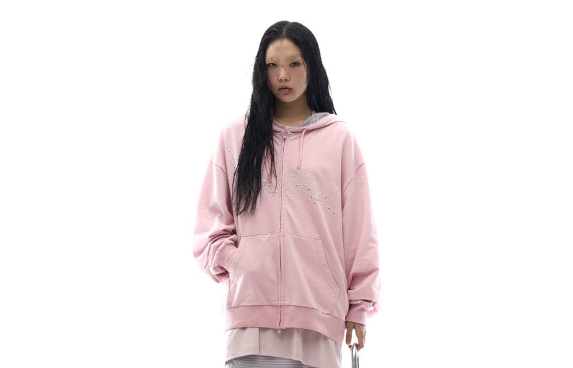 ojos Hotfix Logo Hoodie Zip-up / 2 size 상품이미지5