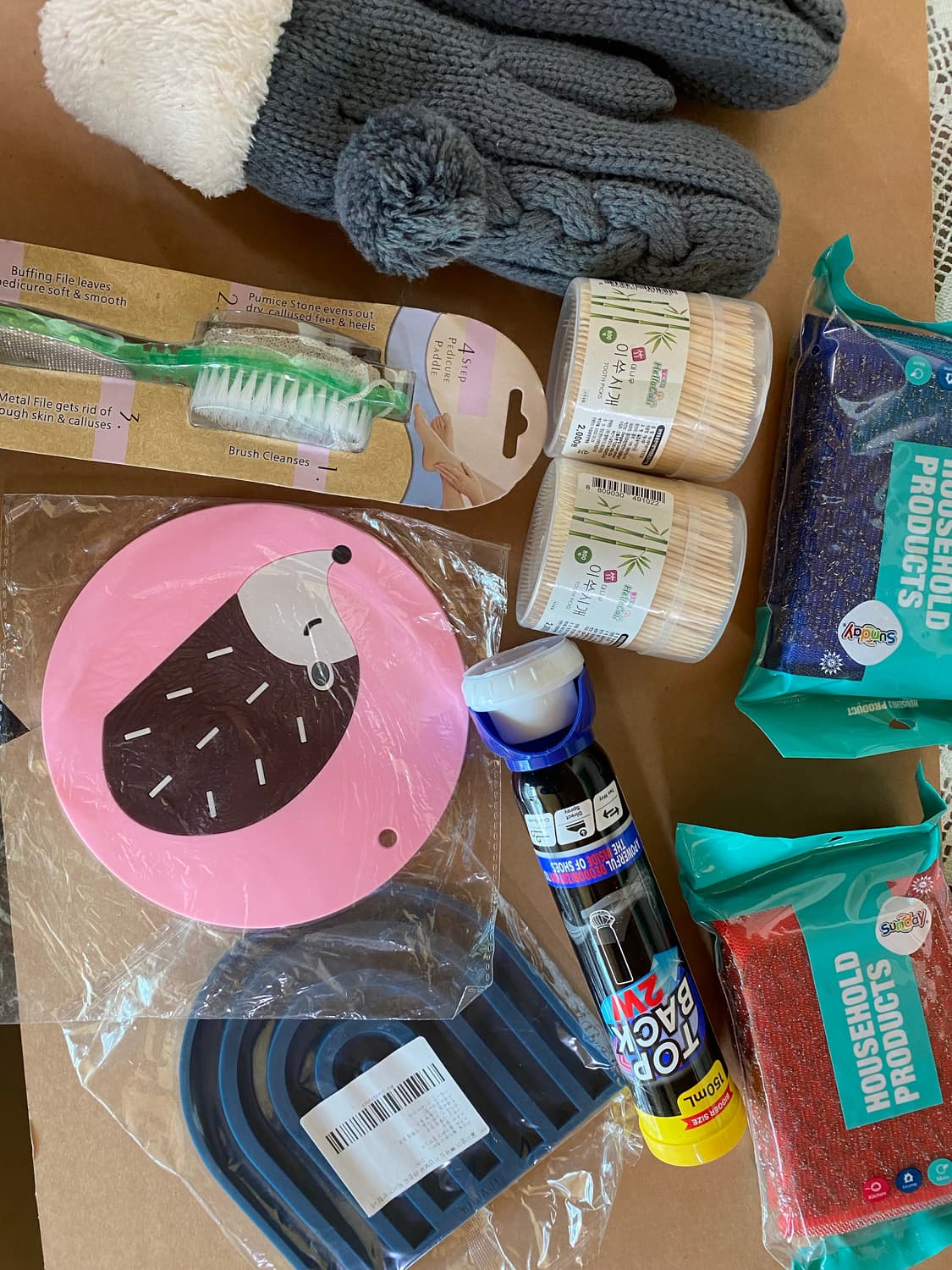 새상품 각종 생활용품 수세미 장갑 받칩데 상품이미지1