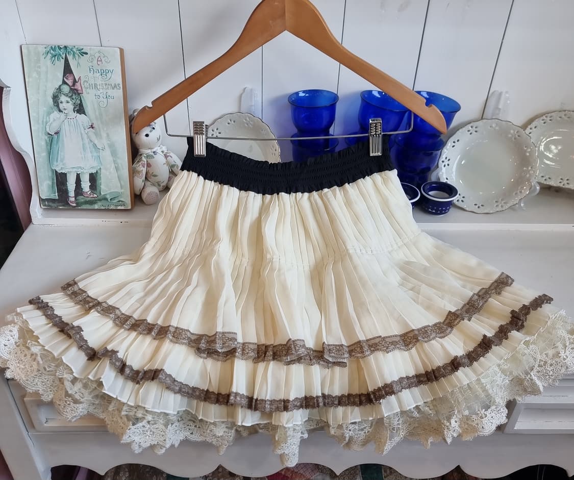 axes femme(엑시즈팜) 플리츠 레이스 캉캉 스커트 상품이미지3