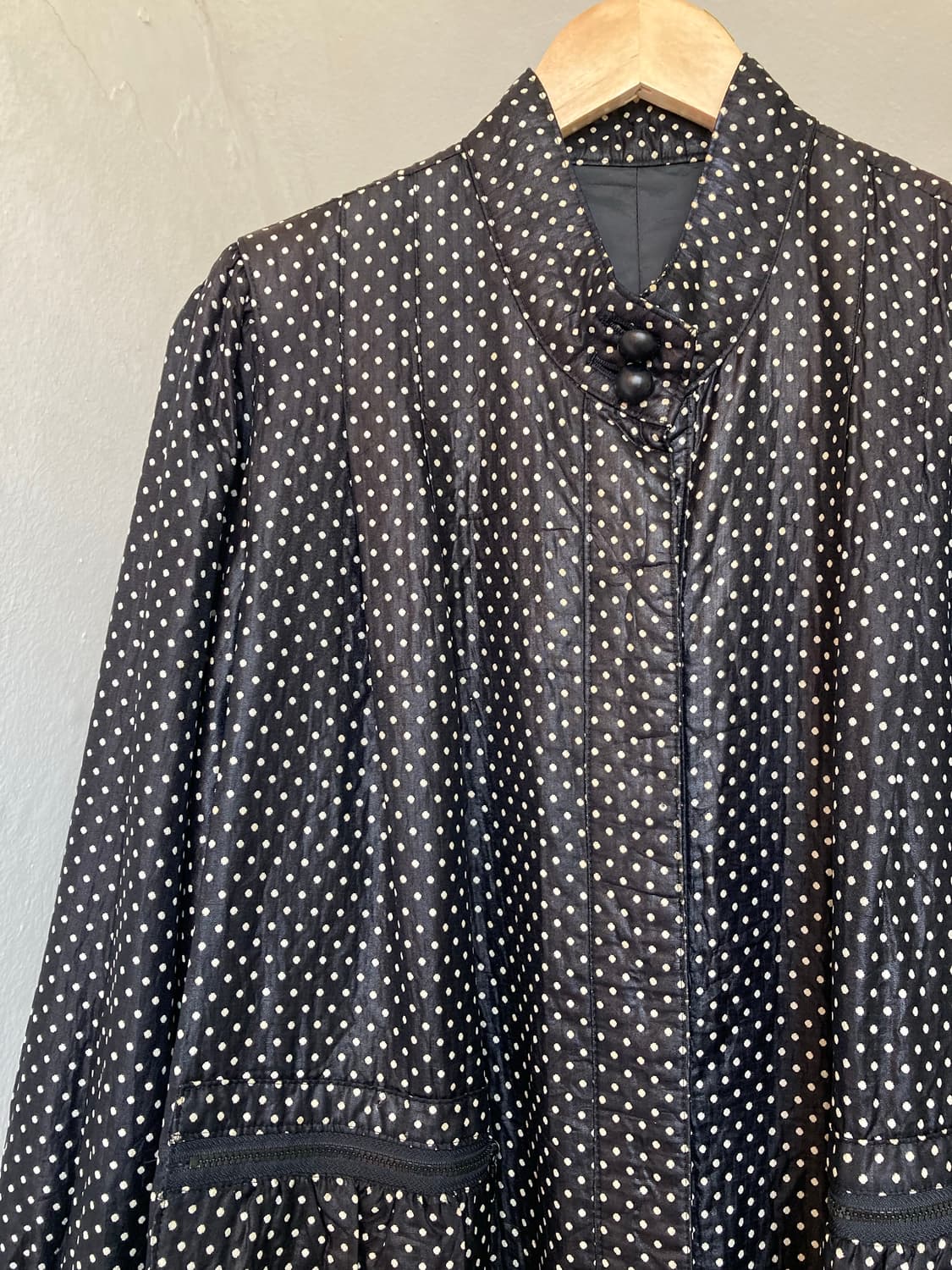 어깨 퍼프 도트 트렌치 야상 상품이미지2