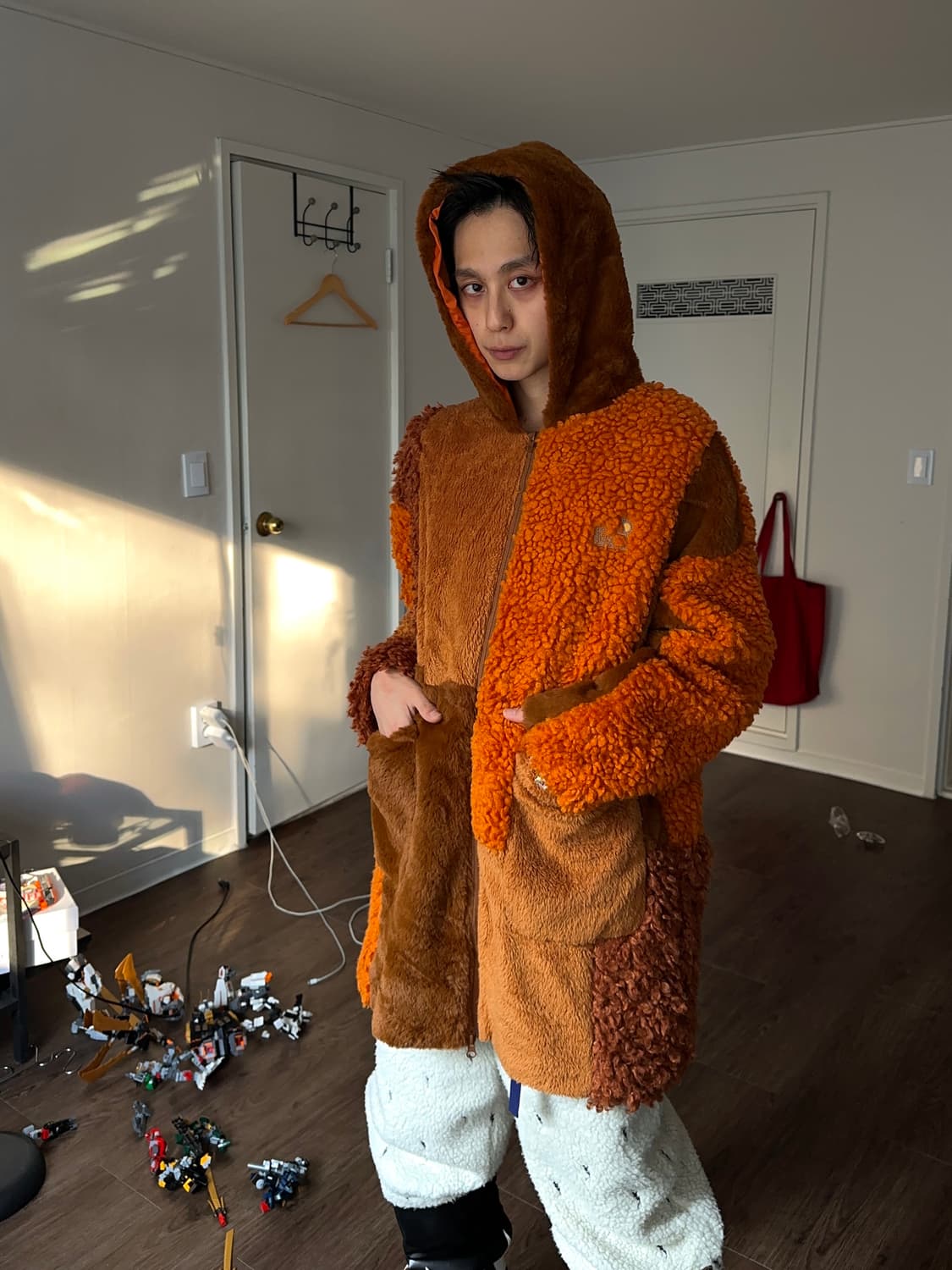 Go Slow Caravan 퍼 & 보아 플리스 패치워크 자켓 상품이미지1