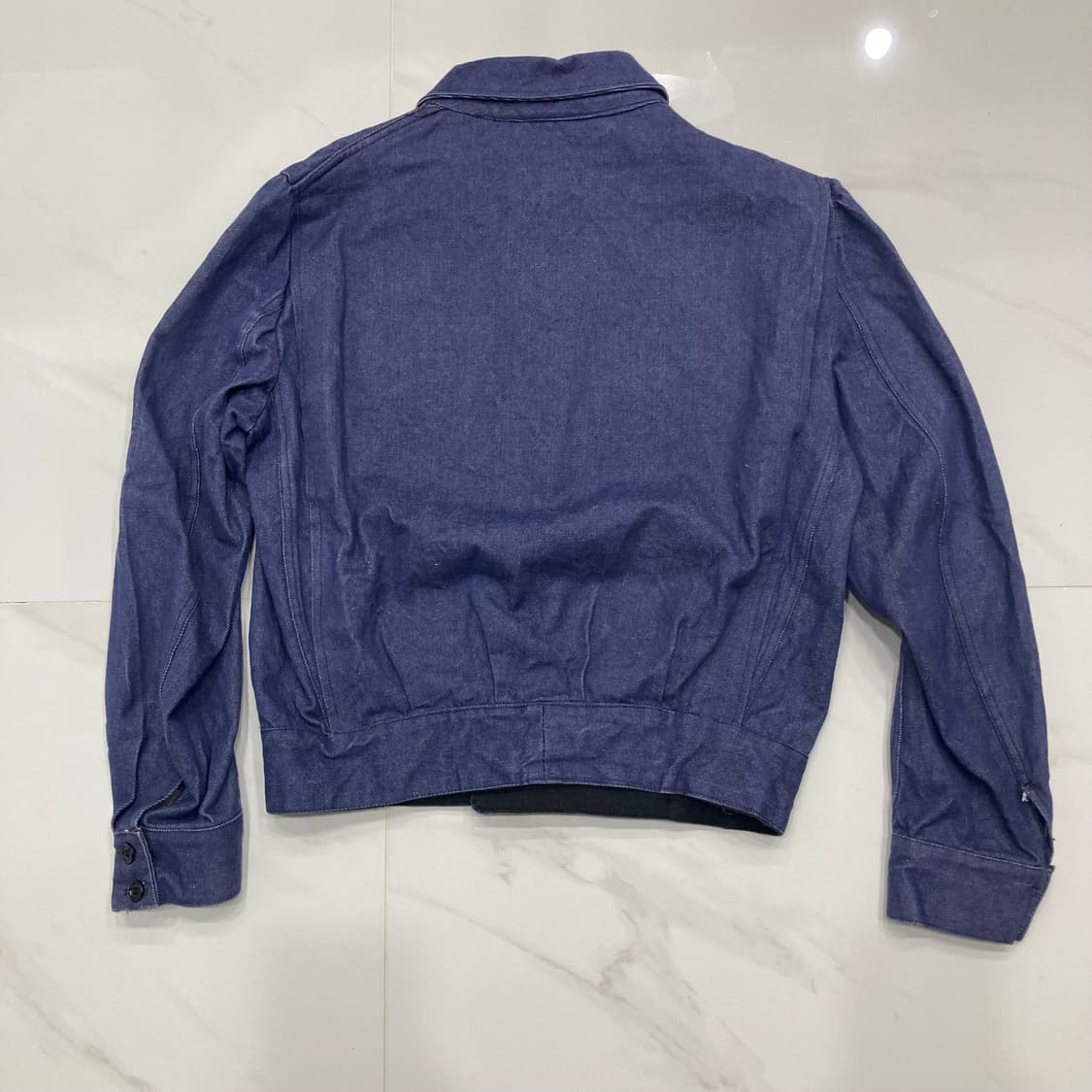 70s Italian navy 데님 배틀드레스 자켓 상품이미지2