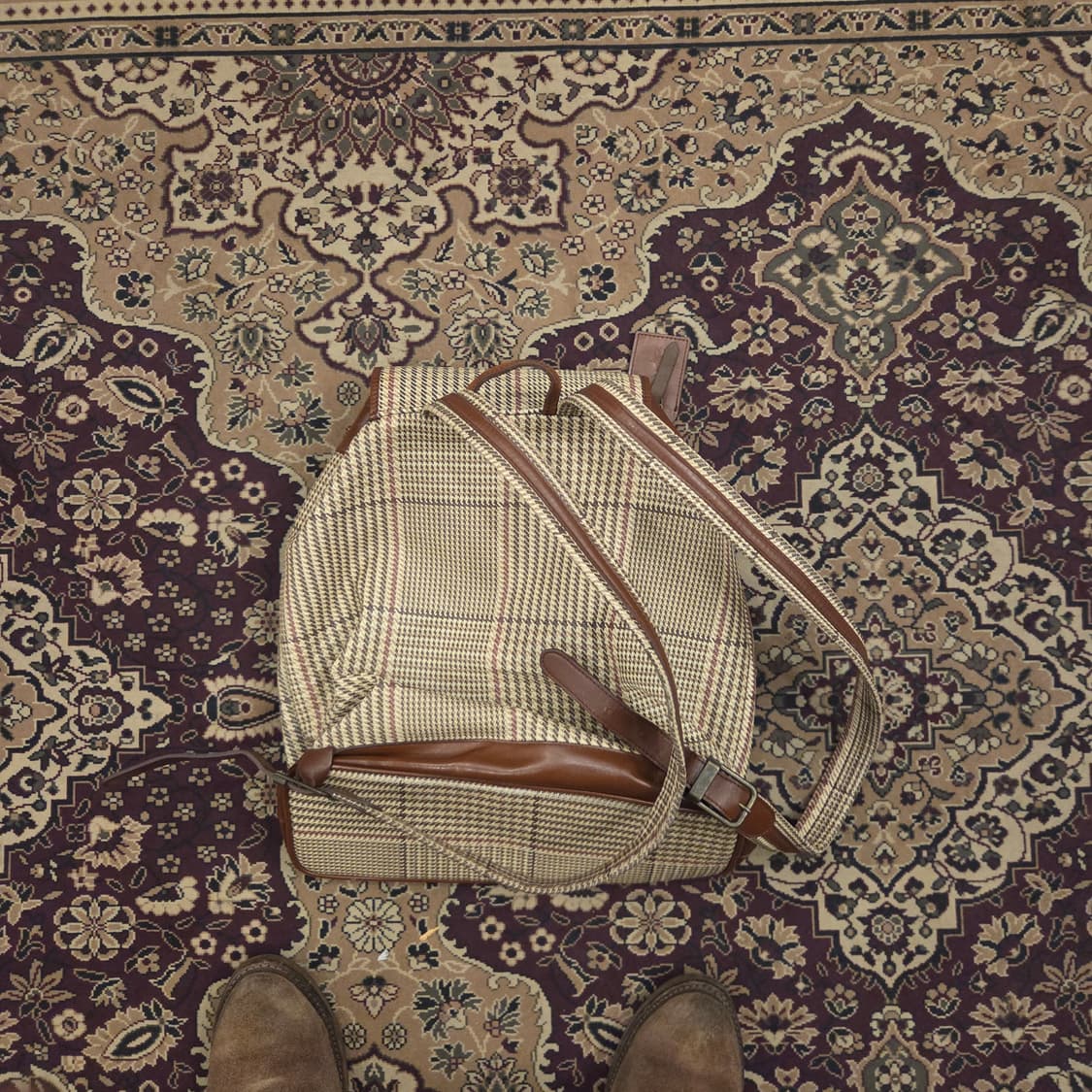 폴로 체크 백팩 럭색 상품이미지2