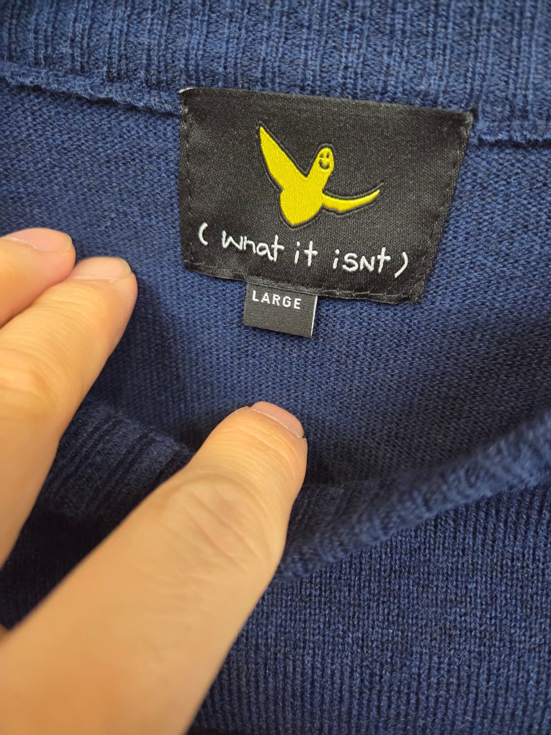 와릿이즌 빅 엔젤 로고 니트 L 상품이미지3