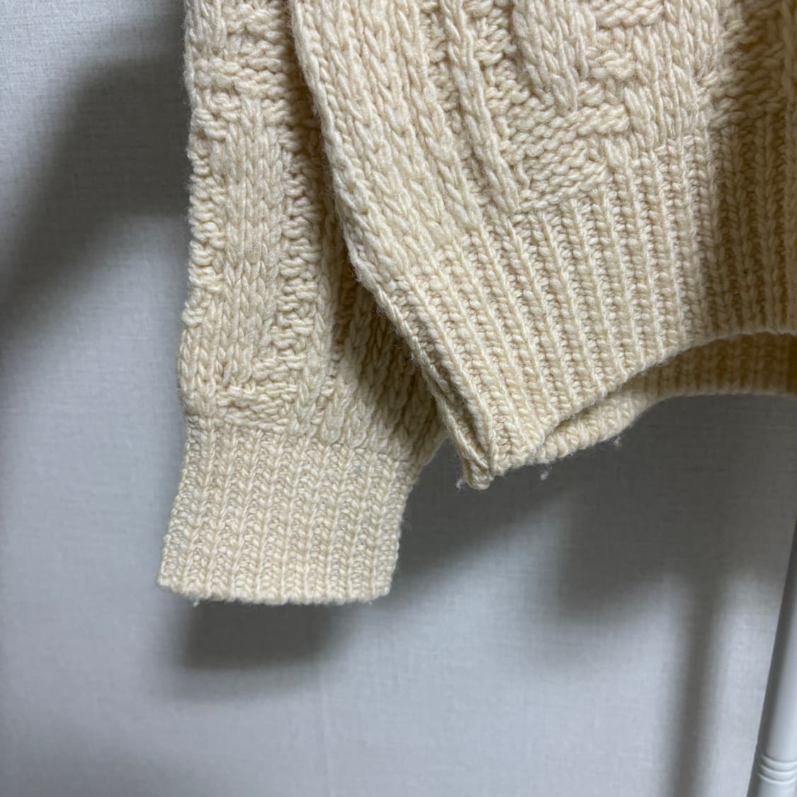 펜들턴 Made in USA 퓨어 버진 울 피셔맨 니트 / 베이지, L 상품이미지5