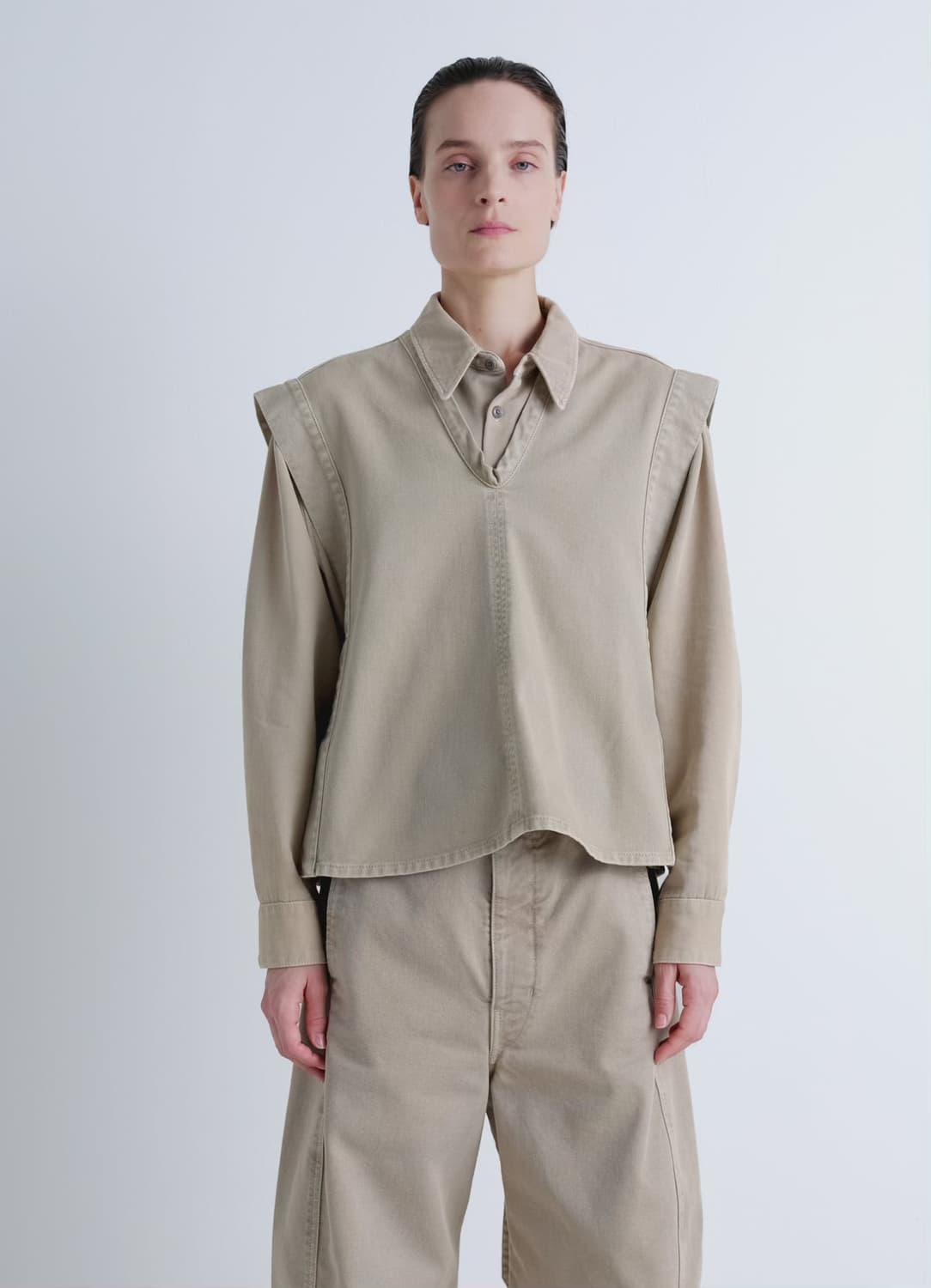 [36]르메르 CHASUBLE 타이 베스트/네추럴 베이지 상품이미지4