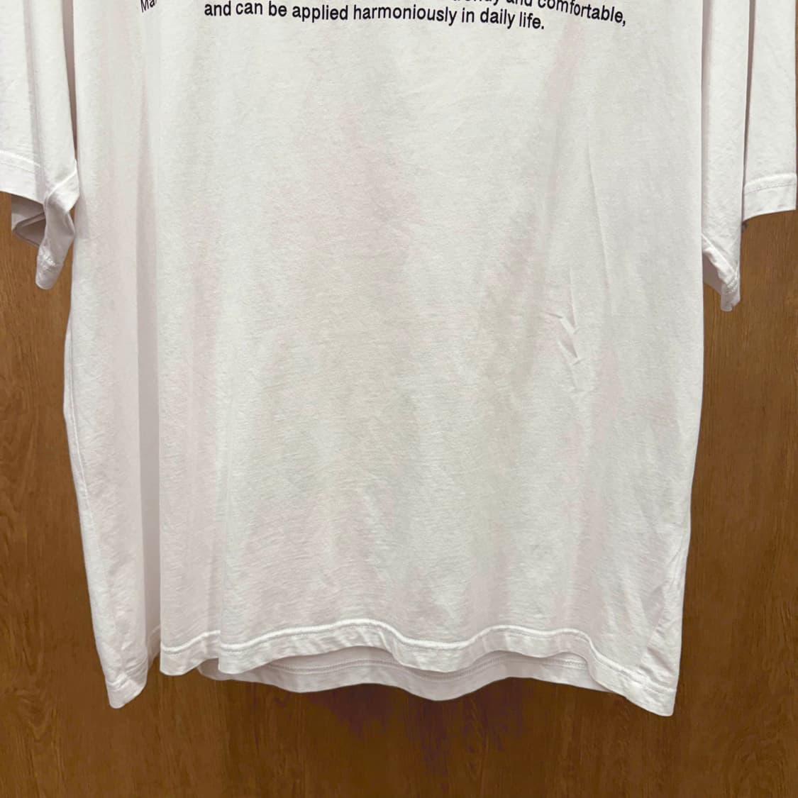 마땡킴 레터링 로고 프린팅 라운드넥 코튼 반팔 티셔츠 화이트 상품이미지5