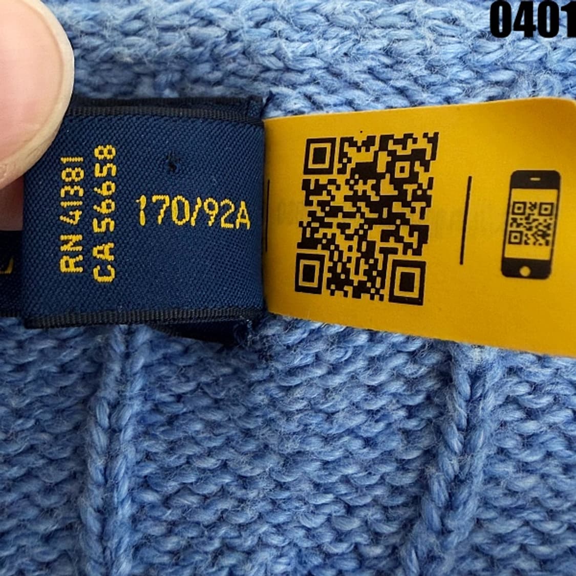 폴로 랄프로렌 케이블 니트 스웨터 170/92A 0401 상품이미지5