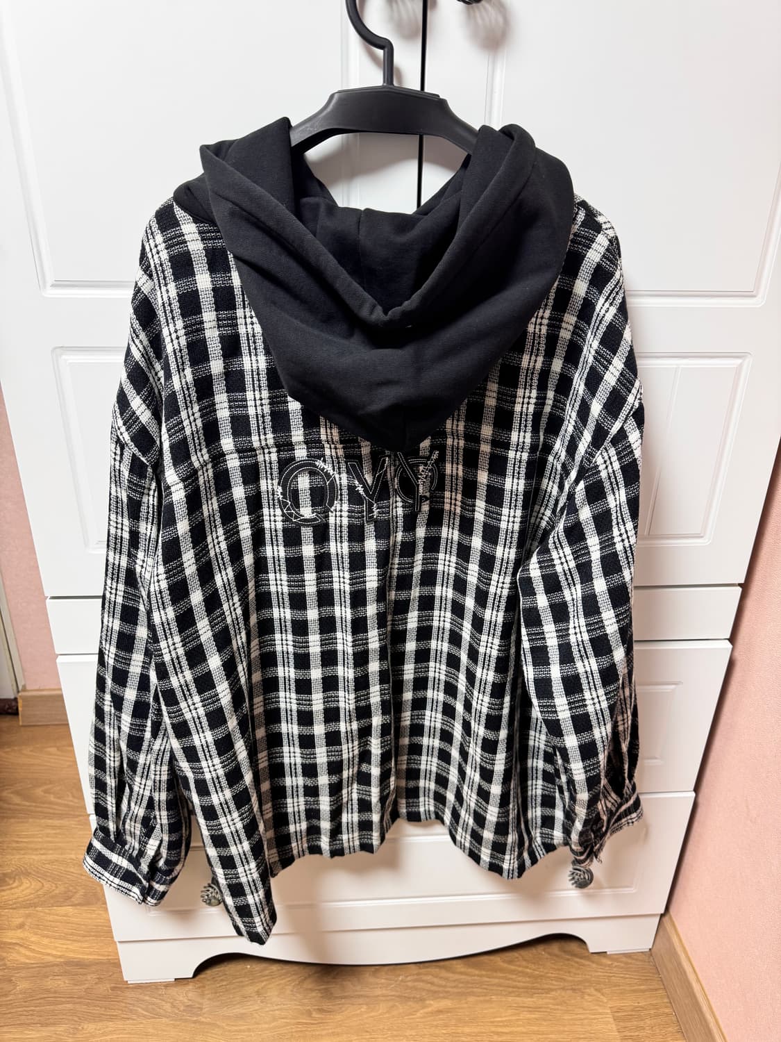 오와이 체크 후드집업 상품이미지2