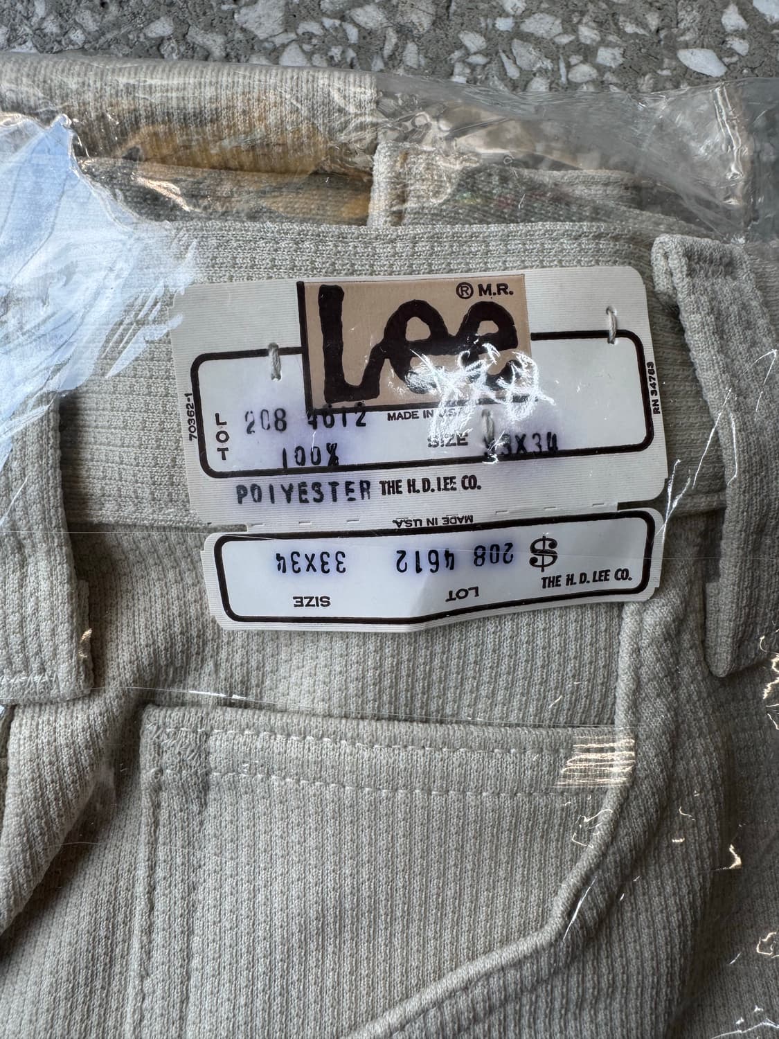 70s lee 빈티지 폴리원단 플레어 부츠컷 팬츠 데드스탁 33/34 상품이미지2