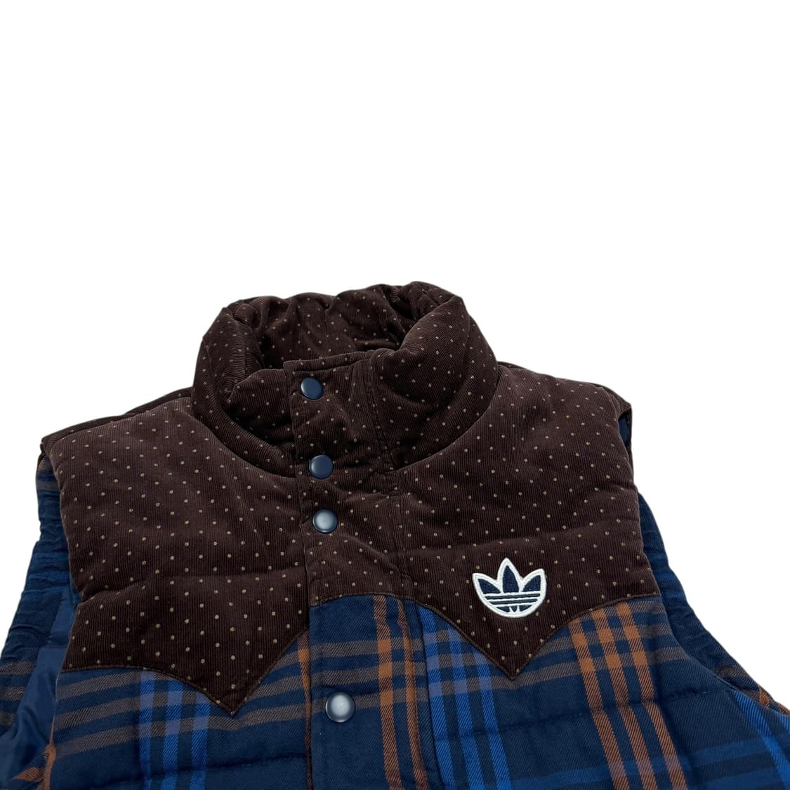 아디다스 빈티지 도트 땡땡이 체크패턴 베스트 조끼 XS 85 상품이미지2