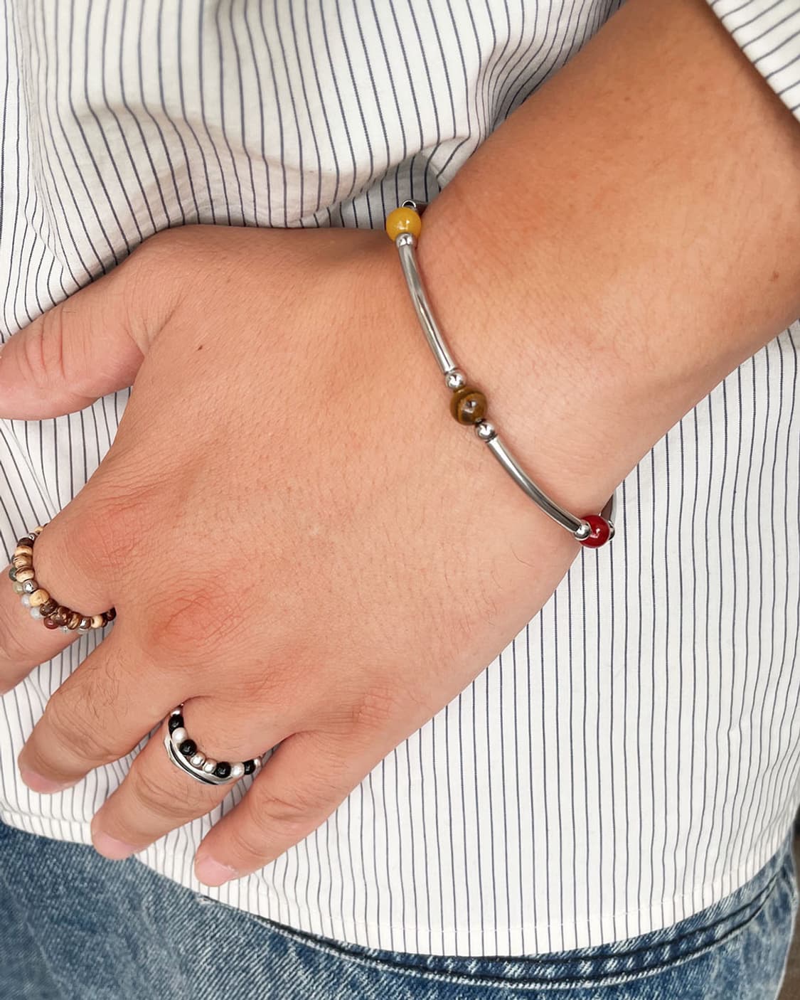 오색 스톤 뱅글 팔찌 ( 톤업 ) 상품이미지3