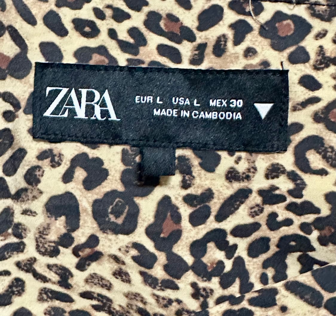 ZARA 레오파드 셔링 스커트팬츠 L 상품이미지3