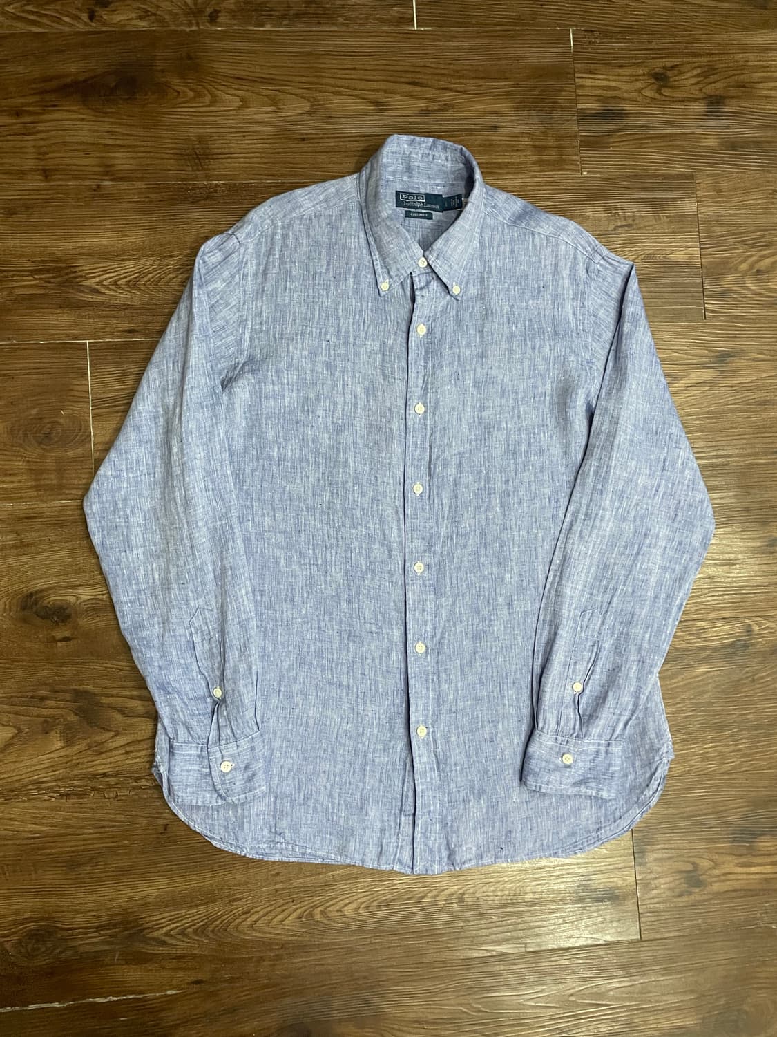 폴로 커스텀 핏 린넨 샴브레이 셔츠 상품이미지4