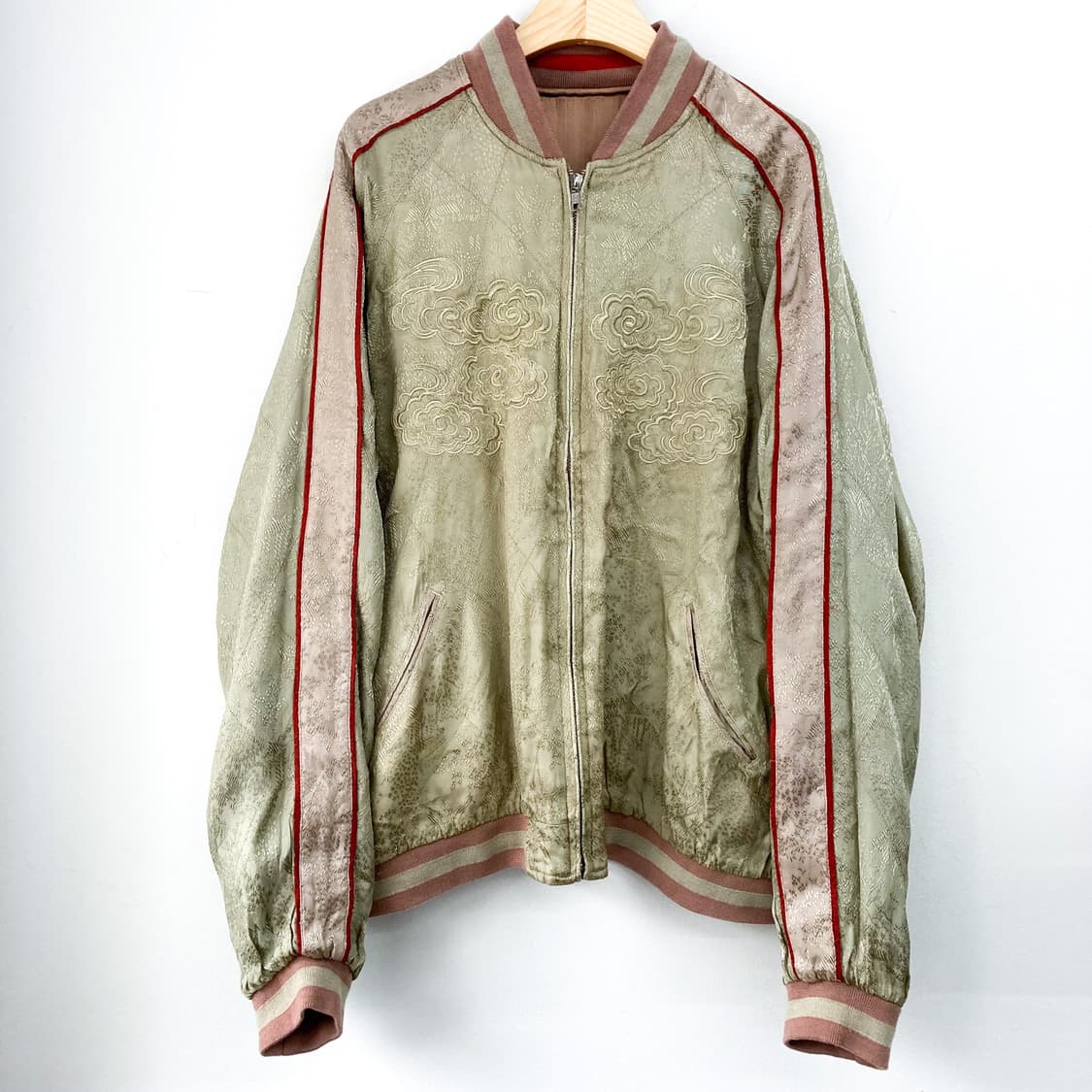 제패니즈 오니 자수 리버시블 사틴 스카쟌 상품이미지7