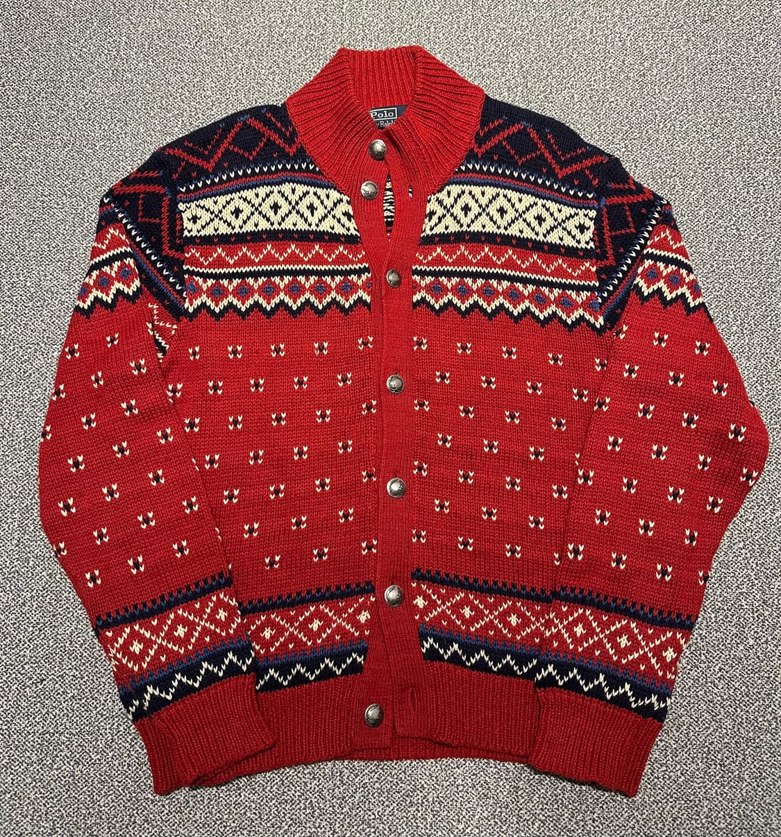 폴로랄프로렌 콘초 버튼 니트 가디건 L 상품이미지1