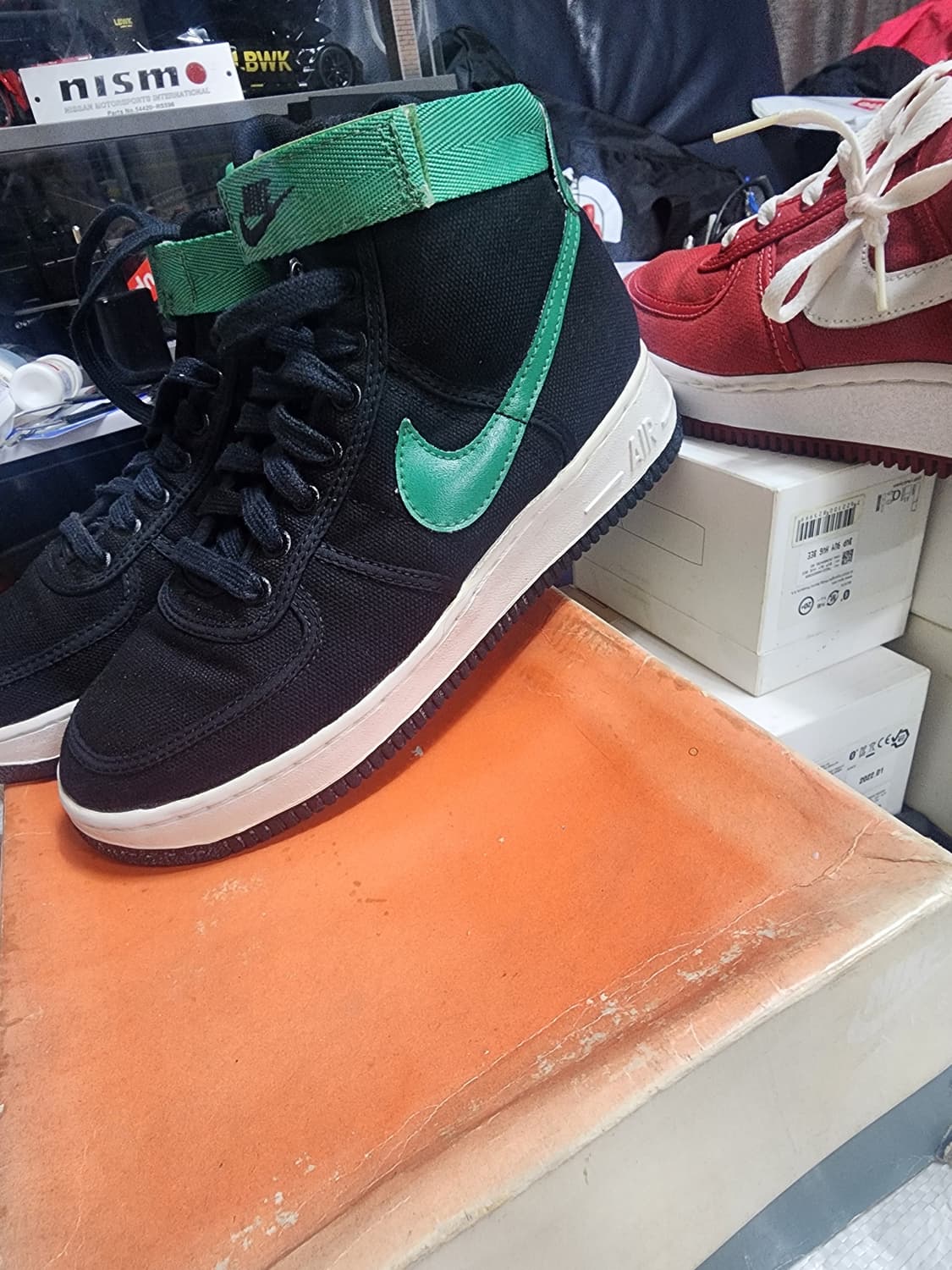 나이키 에어포스 1 cvs hi 검/초 신품 박스 상품이미지4