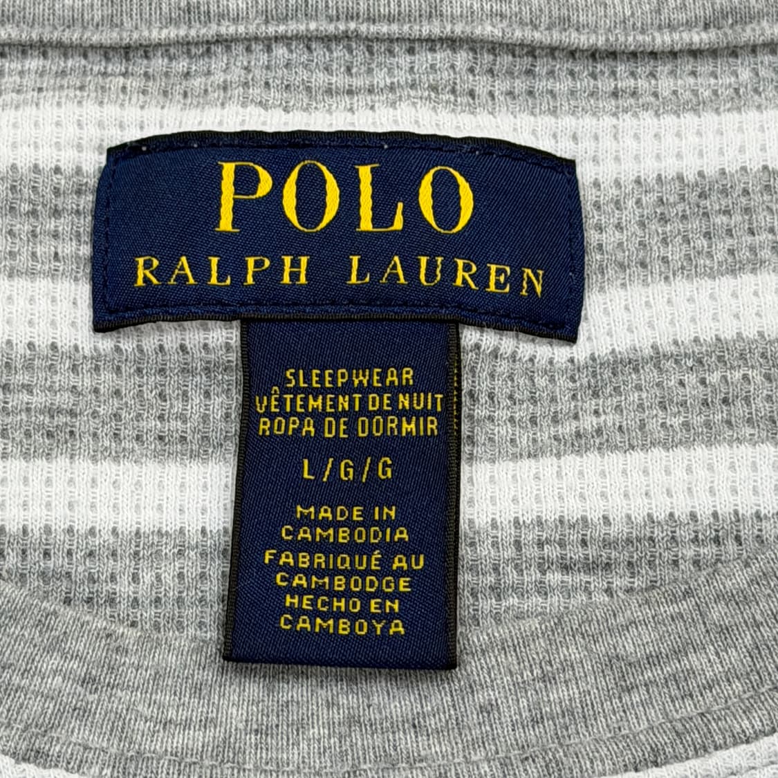 폴로 랄프로렌 코르티스 엄성현 와플 롱슬리브 긴팔티 그레이 L 상품이미지6