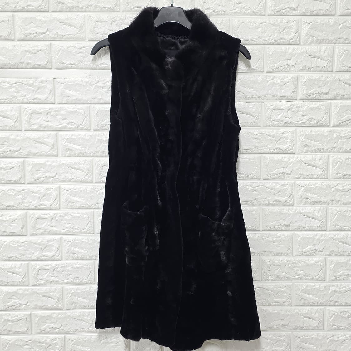 택포) 벨라디 터치 통밍크 롱조끼 55 상품이미지1