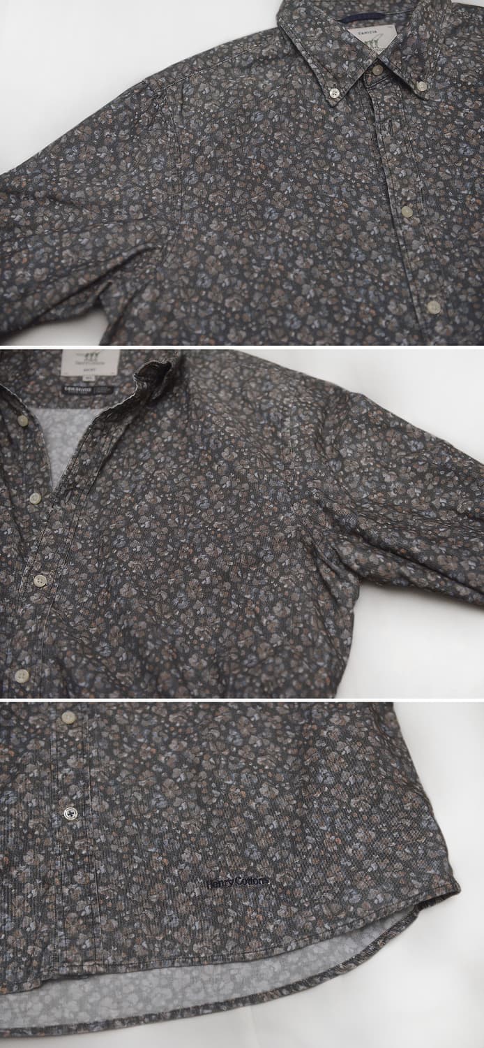 헨리코튼 텍스티나 플라워 올오버 긴팔 셔츠 (100-105) 상품이미지6