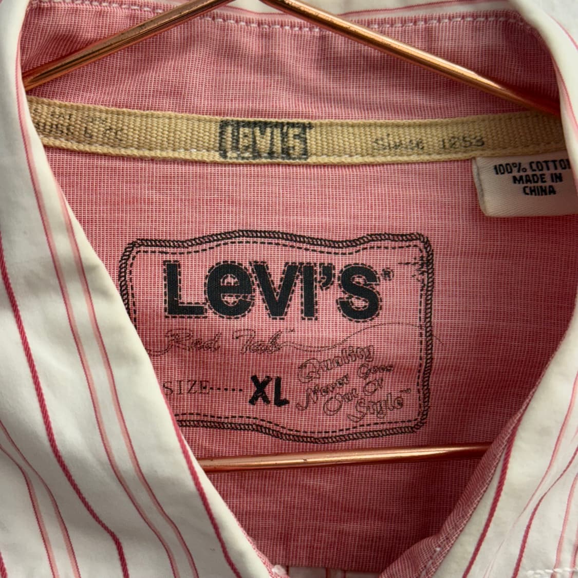 리바이스 스트라이프 웨스턴 셔츠 (XL) 상품이미지2